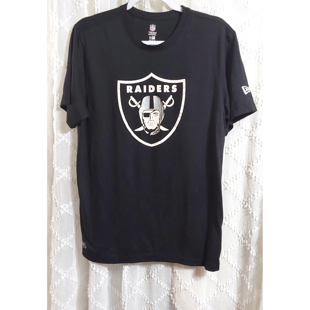New Era NFL Team Apparel Las Vegas Raiders Graphic T-Shirt Mens Medium Black